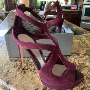 Cage Platform Sandal ALEXANDER MCQUEEN. Size 40, brand new, burgundy